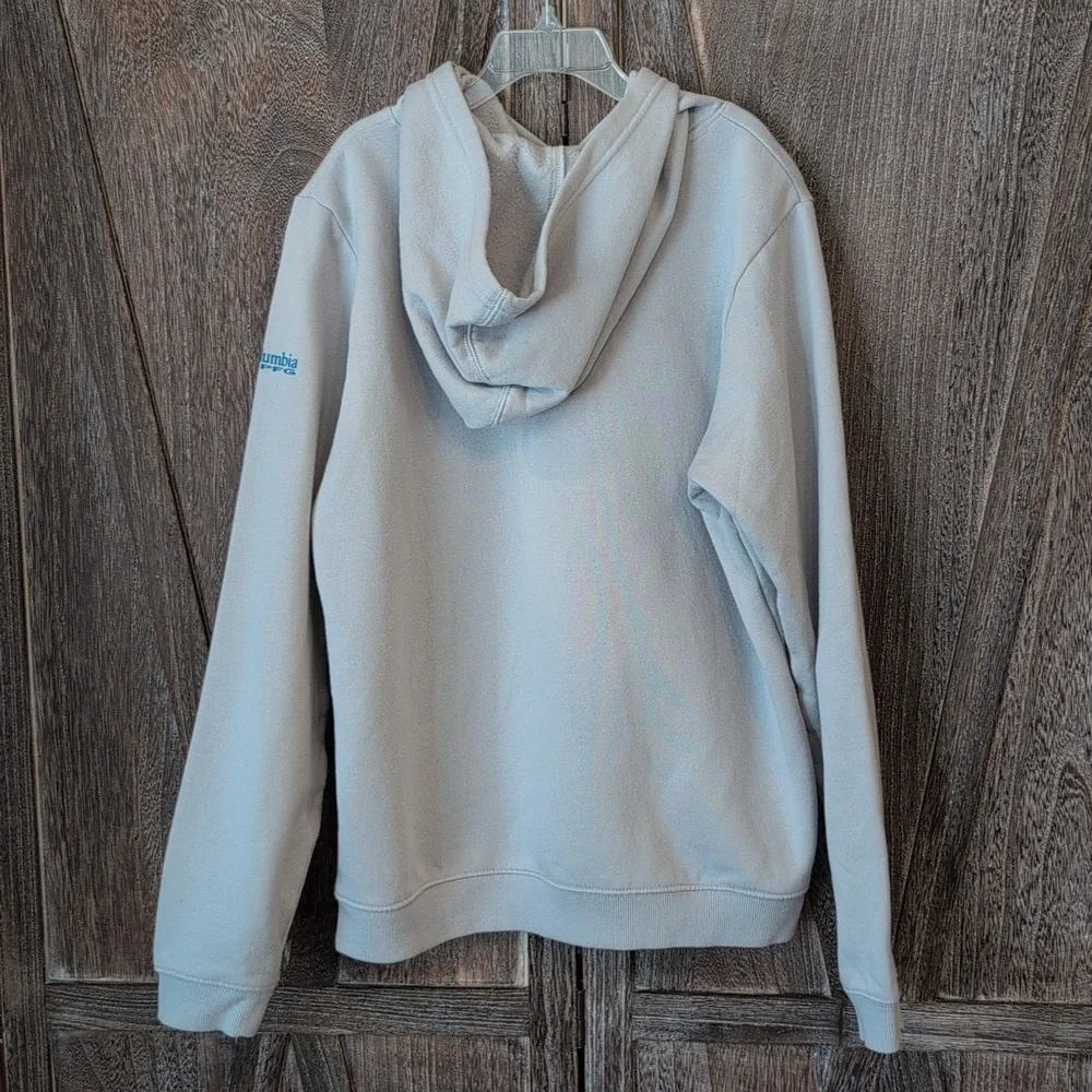 Boys Columbia PFG gray logo print hoodie size L(14/16) - Picture 5 of 6